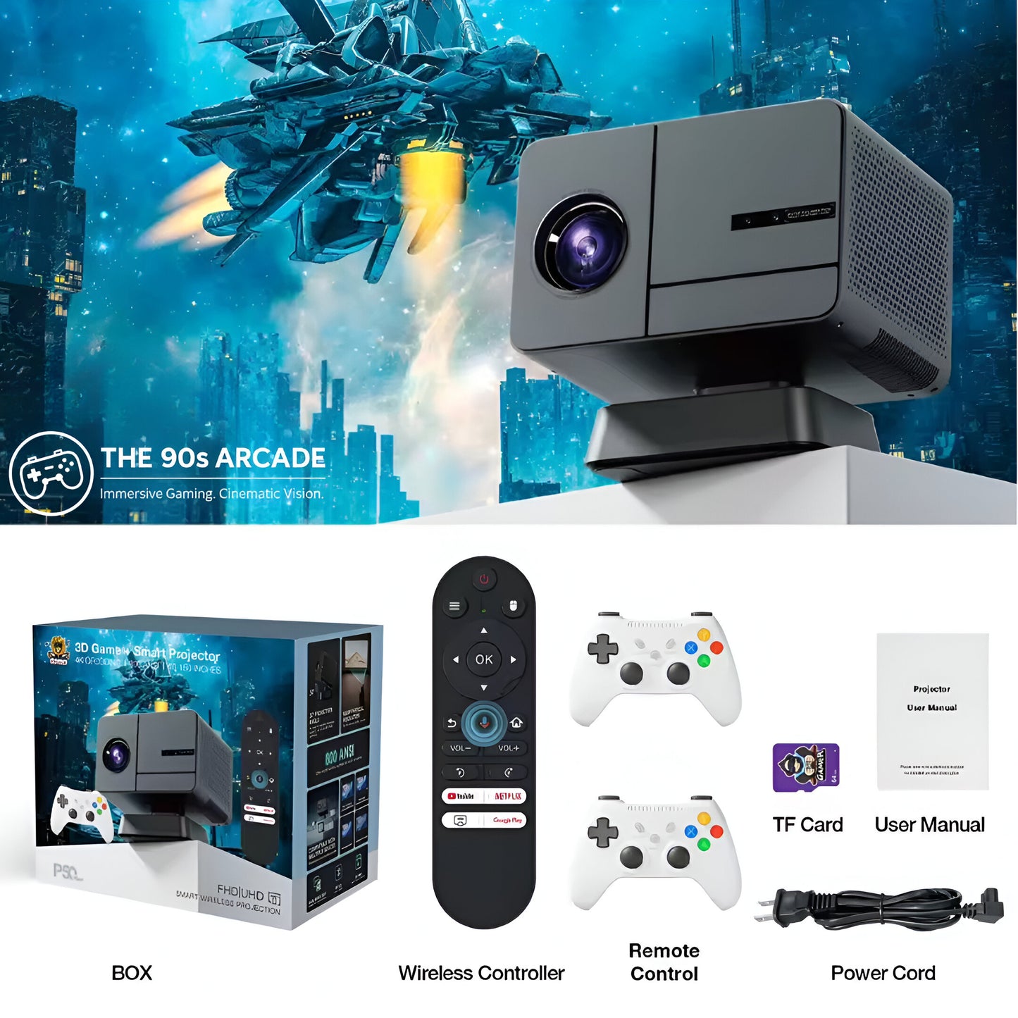 The 90s Arcade™ - Neo Retro Console Projector